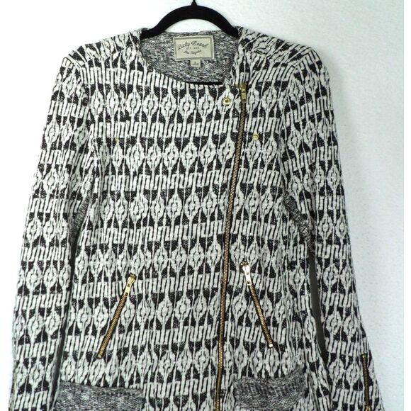 Lucky Brand‎ Jacket Womens Small Moto Long Asymmetrical Zipper Sweater - Picture 7 of 11